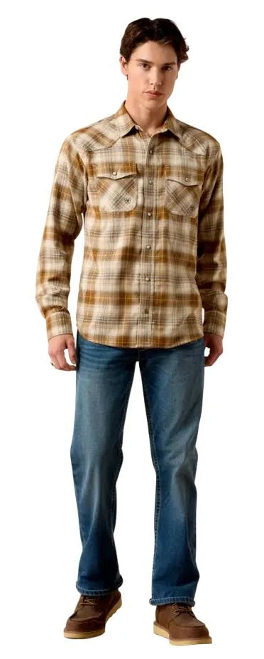 Ariat Retro Hayes Fitted Snap Shirt – Peyote Plaid