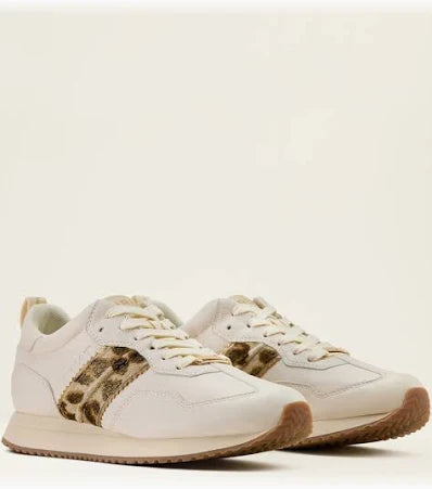 ARIAT WOMEN'S RANCH RUNNER-CREAM/LEOPARD