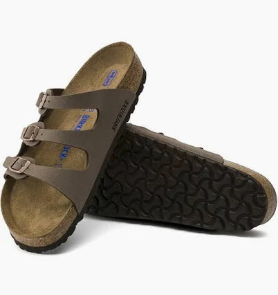 BIRKENSTOCK WOMEN'S Florida Soft Footbed-BIRKIBUC. MOCCA