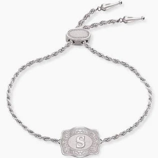 SPURWEST ULTRA MINI BUCKLE INITIAL BRACELET (GOLD OR SILVER)