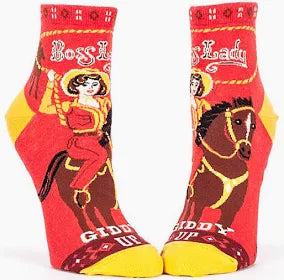 BLUE Q Women's Ankle Socks - Boss Lady - Giddy Up