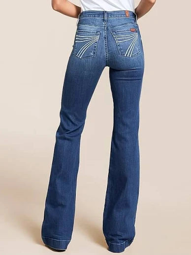 7 FOR ALL MAN KIND WOMEN'S DOJO IN SLIM ILLUSION-LAKE BLUE