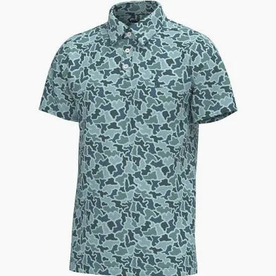 LOCAL BOY Youth Dirty Myrtle Polo Color: Blue Dog & Moon Camo