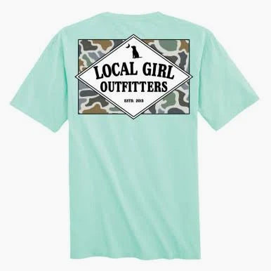 Local Girl Youth Founder's Flag LCF Bluff T-Shirt-TEAL
