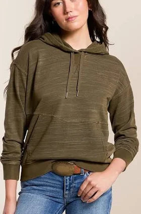 KIMES RANCH Tess Hooded Sweatshirt-DARK OLIVE