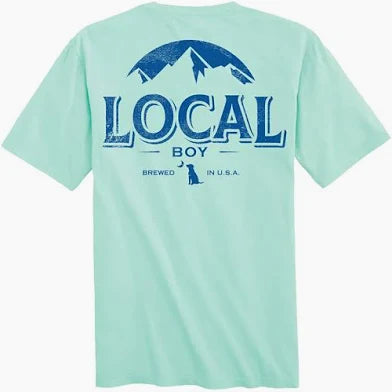 LOCAL BOY MEN'S Distressed Latte T-Shirt-ISLAND REEF