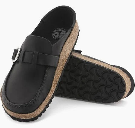 BIRKENSTOCK Buckley Oiled Leather-BLACK