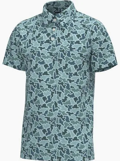 LOCAL BOY MEN'S Dirty Myrtle Polo - Blue Dog & Moon Camo