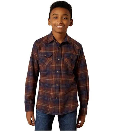 ARIAT HARLEIGH RETRO SNAP LS SHIRT (DEEP MAHOGANY)