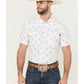 Rock & Roll Men's White Longhorn Short Sleeve TEK Snap Down BMN3S05964