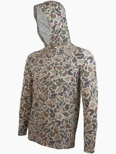 LOCAL BOY MEN'S Heather Blend Hoodie T-Shirt in Localflage