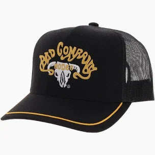 Hooey Bad Company Black & Yellow 5 Panel Trucker Hat BC005T-BK