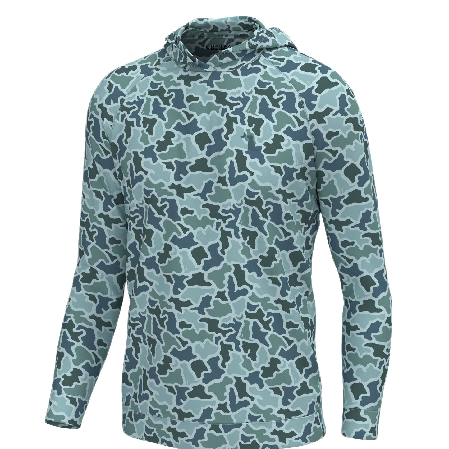 LOCAL BOY Youth Hemlock Hoodie Blue Dog & Moon Camo