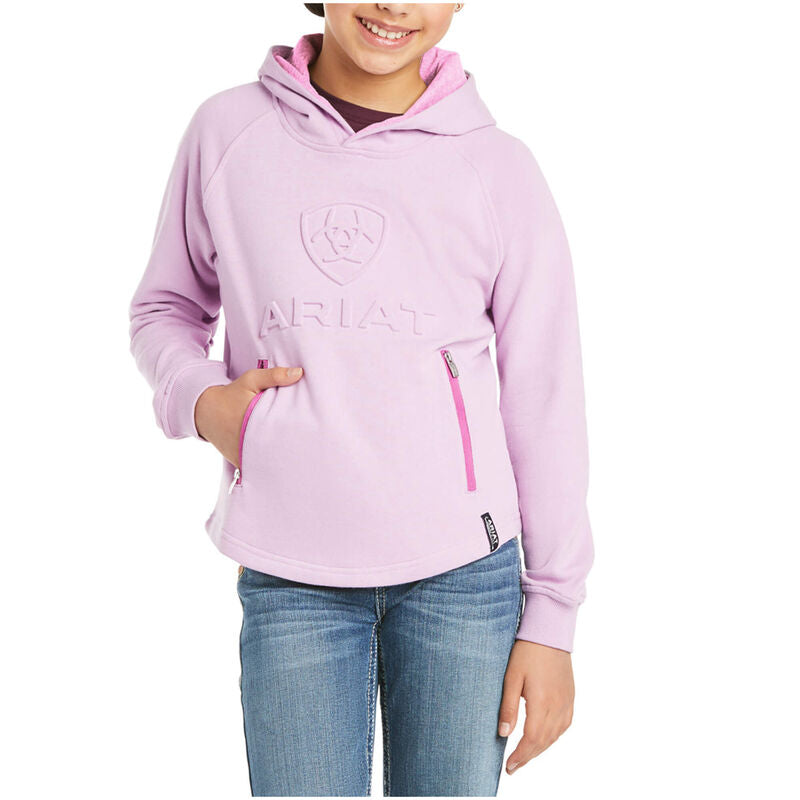 YOUTH ARIAT 3D LOGO HOODIE (VIOLET TULLE)
