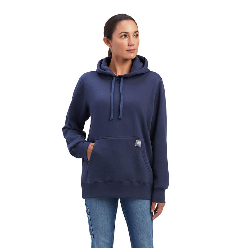 ARIAT WOMENS REBAR AZTEC FLAG GRAPHIC HOODIE (MOOD INDIGO)