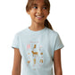 ARIAT GIRLS TIME TO SHOW SS SHIRT (HEATHER MOSAIC BLUE)