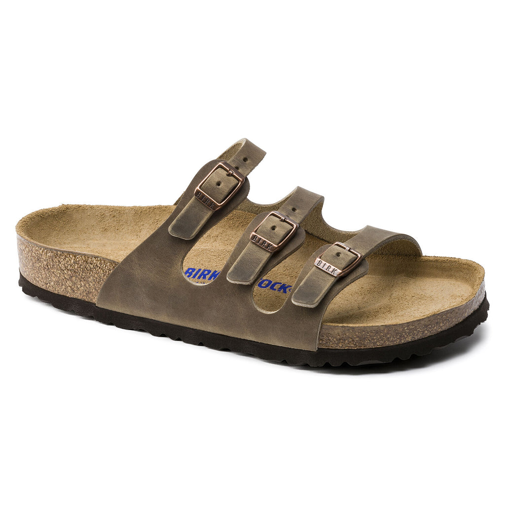 BIRKENSTOCK FLORIDA BS OILED LEATHER TOBACCO BROWN