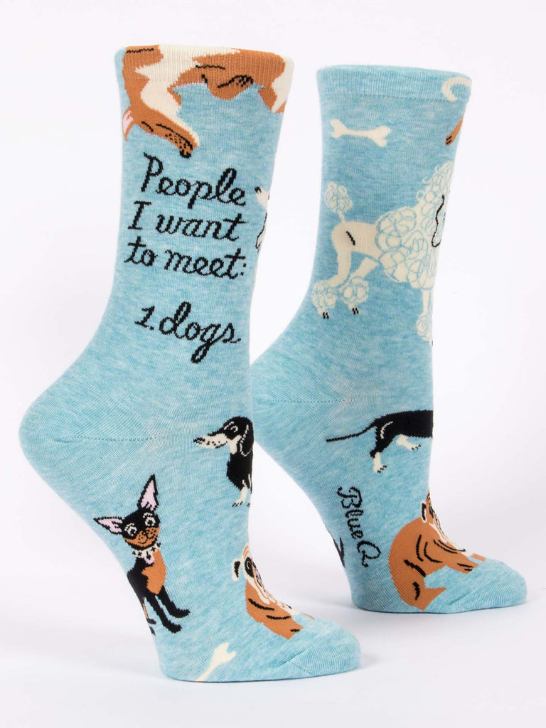 BLUE Q PEOPLE I WANT TO MEET 1.DOGS SOCKS