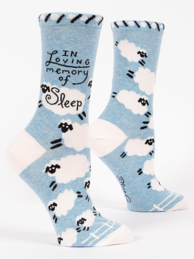 BLUE Q IN LOVING MEMORY OF SLEEP SOCKS