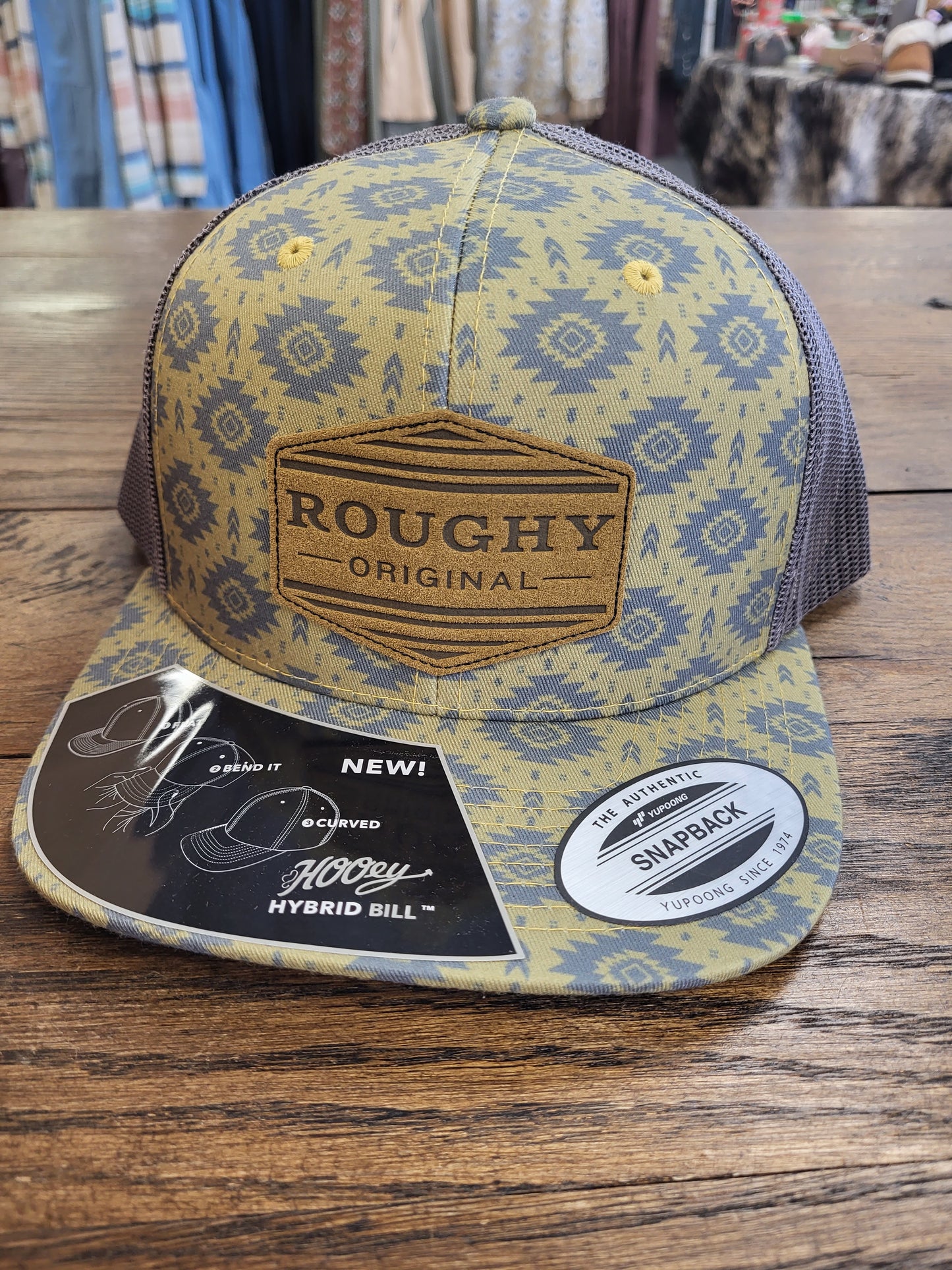 HOOEY ROUGHY YELLOW/GREY WITH PATCH TRUCKER HAT