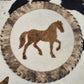 COWHIDE 16" ROUND PLACEMAT