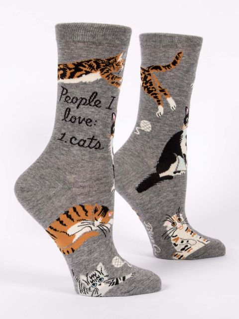 BLUE Q PEOPLE I LOVE 1.CATS SOCKS