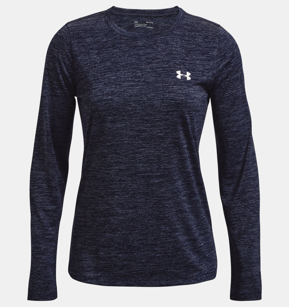 UNDER ARMOUR WOMENS TECH L/S SHIRT (MIDNIGHT NAVY/CADET)