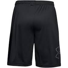 UNDER ARMOUR MENS TECH GRAPHIC SHORTS (BLACK/WHITE)