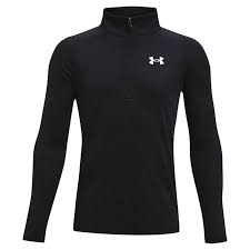 UNDER ARMOUR YOUTH TECH 1/2 ZIP PULLOVER (BLACK)