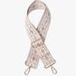 Diamond Guitar Strap: Taupe/White