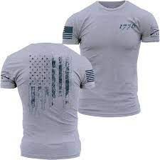 GRUNT STYLE 1776 FLAG TSHIRT (HEATHER GREY)