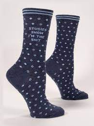 BLUE Q Studies Show I'm the S#$% Women's Crew Socks
