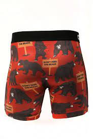 CINCH MENS DON'T FEED THE BEARS BOXER BRIEF