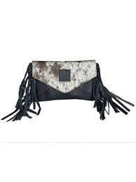 STS RANCHWEAR COWHIDE ENVELOPE CROSSBODY BLACK