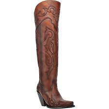 DAN POST WOMENS SEDUCTRESS LEATHER BOOTS (CHESTNUT)