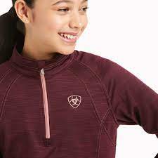 ARIAT TEK TEAM 1/2 SWEATSHIRT WINDSOR WINE