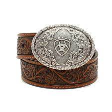 ARIAT YOUTH FLORAL EMBOSSED BELT WITH BUCKLE