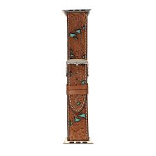 NOCONA LEATHER WITH TURQUOISE IWATCH BAND