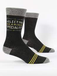BLUE Q SELECTIVE HEARING SPECIALIST SOCKS