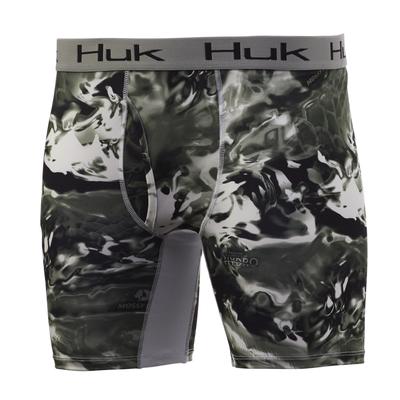 HUK MENS MOSSY OAK BOXER BRIEF (BLACK)