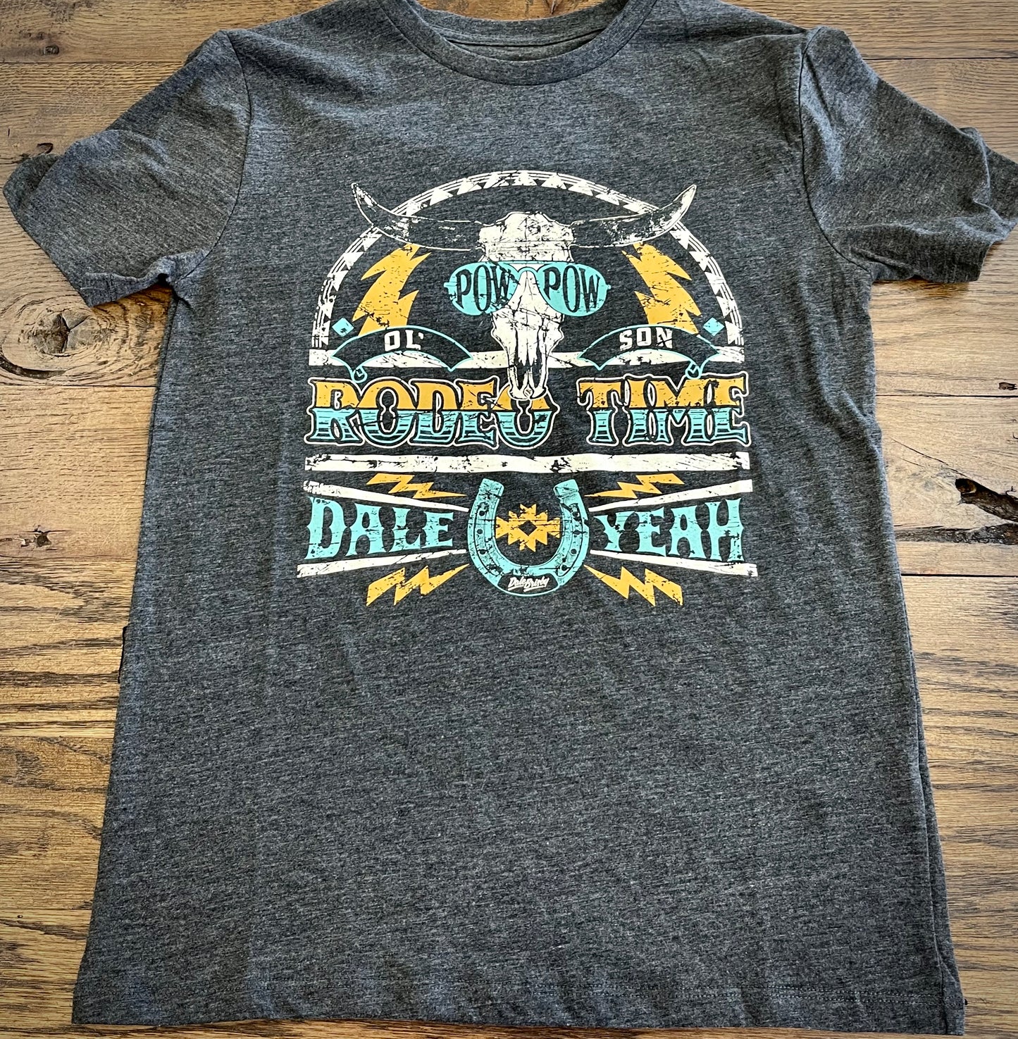 ROCK & ROLL MENS DALE BRISBY TEAL/MUSTARD RODEO TIME