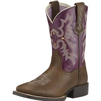 ARIAT YOUTH TOMBSTONE BOOT (VINTAGE BOMBER/PLUM)