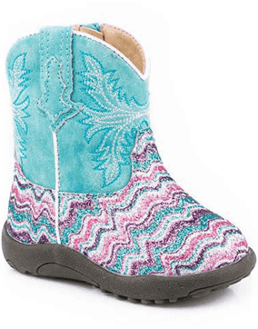 ROPER INFANTS GLITTER AZTEC - BLUE