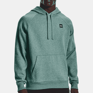 UNDER ARMOUR MENS TEAL RIVAL FLEECE HOODIE